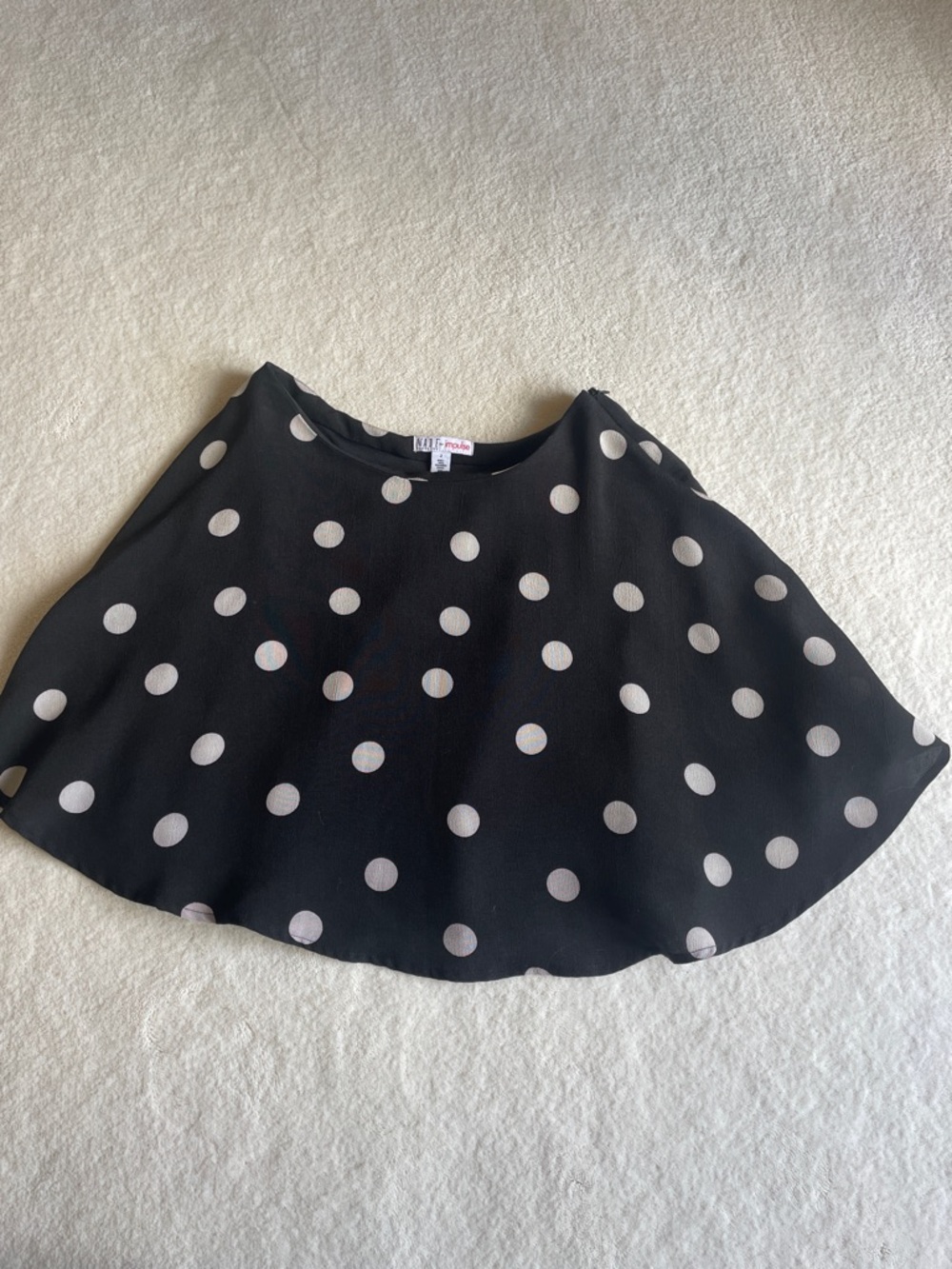 Black Polka Dot Circle Skirt
